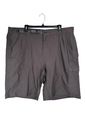 PrAna Stretch Zion Short II Mens 42 Dark Iron Hiking Belted Shorts Quick Dry